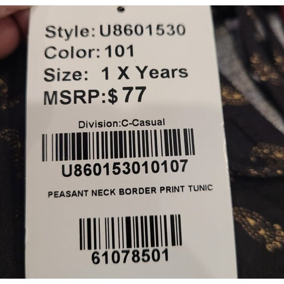 NWT Weekend Suzanne Betro Peasant Floral Top 1X Plus Bell Sleeve Crotched - Picture 5 of 8